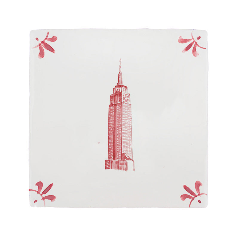 Empire State Building Delft Tile