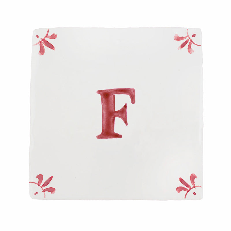 Alphabet F Delft Tile