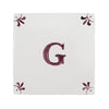 Alphabet G Delft Tile