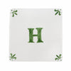 Alphabet H Delft Tile