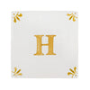 Alphabet H Delft Tile