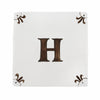 Alphabet H Delft Tile