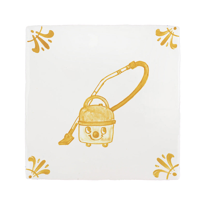 The Happy Hoover Delft Tile
