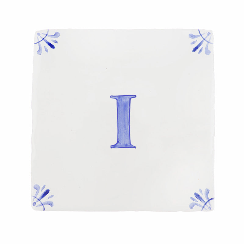 Alphabet I Delft Tile