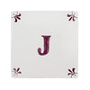 Alphabet J Delft Tile