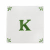 Alphabet K Delft Tile