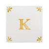 Alphabet K Delft Tile