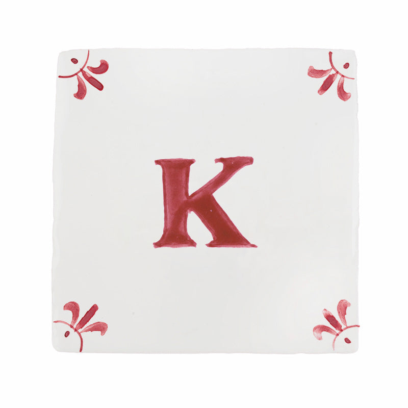 Alphabet K Delft Tile