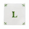 Alphabet L Delft Tile