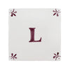 Alphabet L Delft Tile