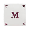 Alphabet M Delft Tile
