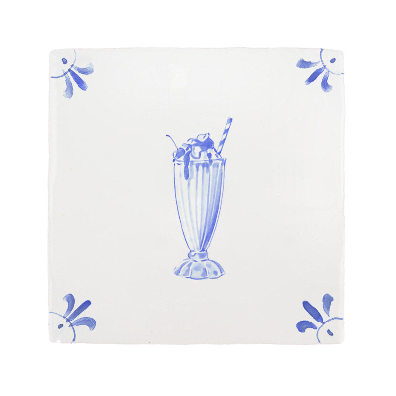 Milkshake Delft Tile