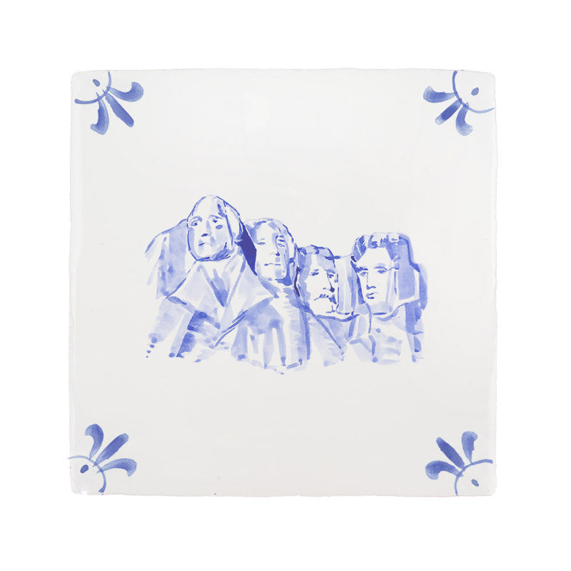 Mount Rushmore Delft Tile