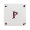 Alphabet P Delft Tile