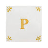 Alphabet P Delft Tile