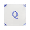 Alphabet Q Delft Tile
