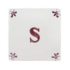Alphabet S Delft Tile