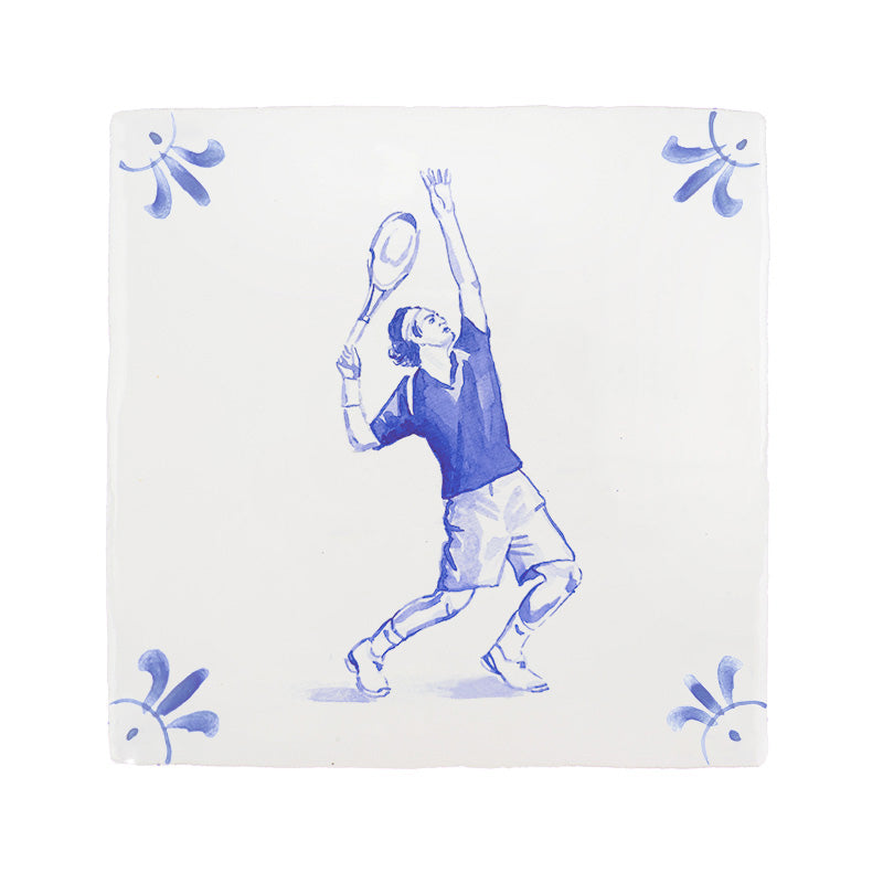 Tennis Player Delft Tile
