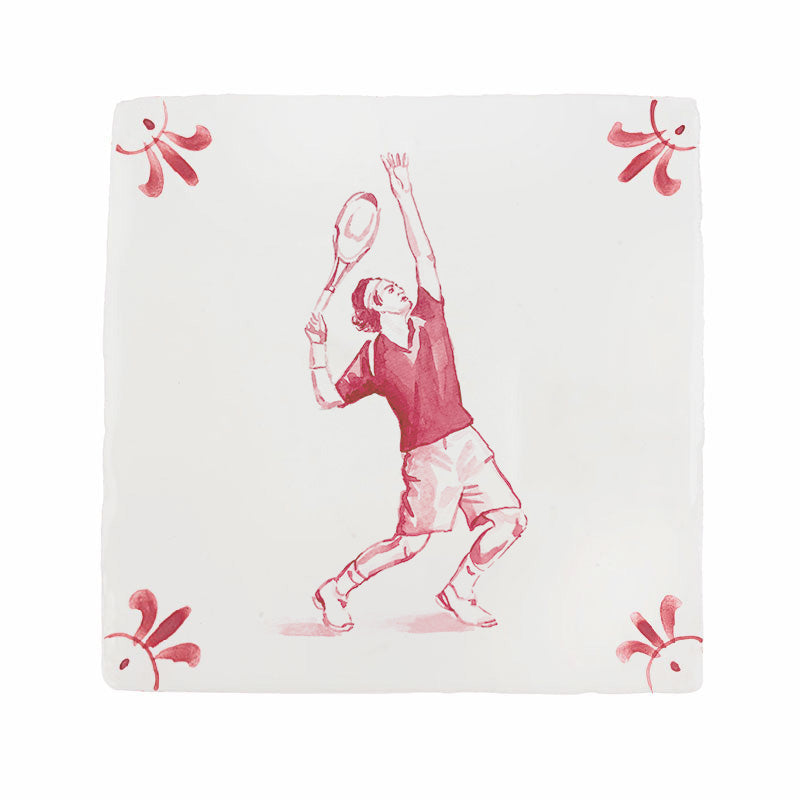 Tennis Player Delft Tile