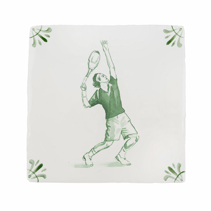 Tennis Player Delft Tile