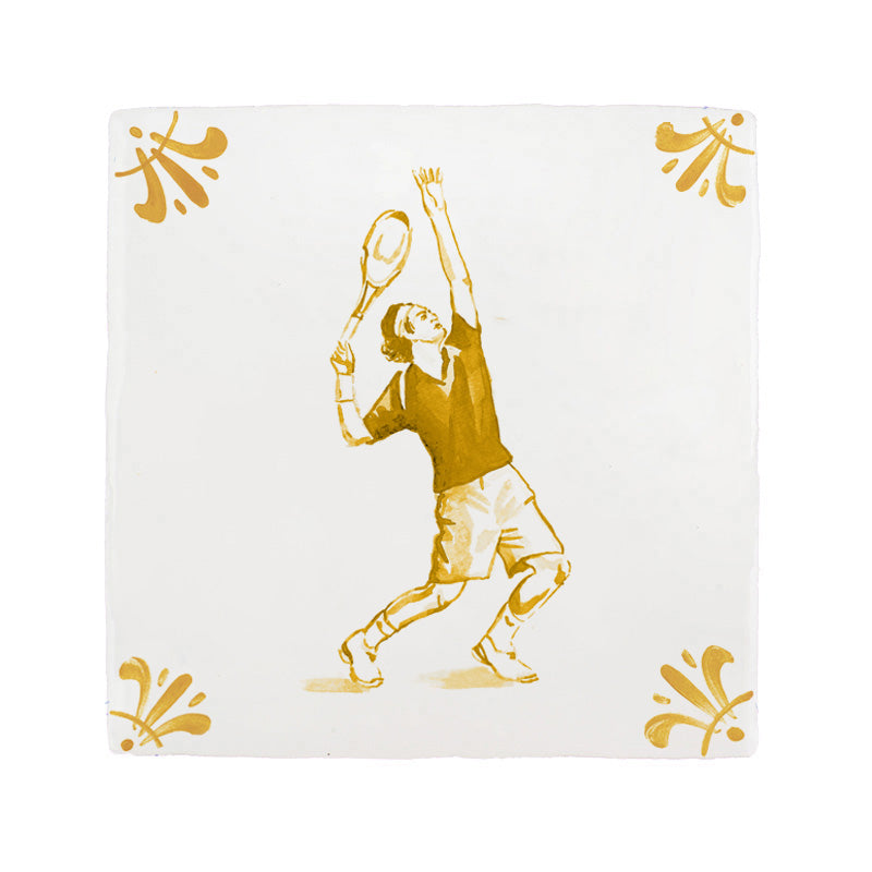 Tennis Player Delft Tile