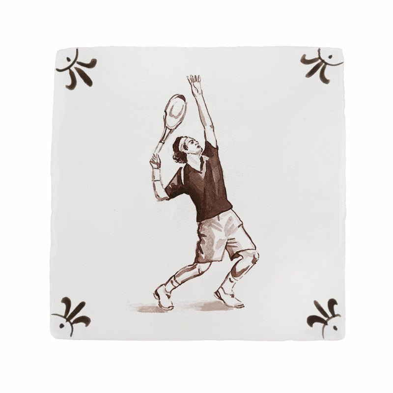 Tennis Player Delft Tile