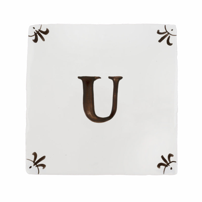 Alphabet U Delft Tile