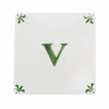 Alphabet V Delft Tile