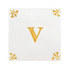 Alphabet V Delft Tile