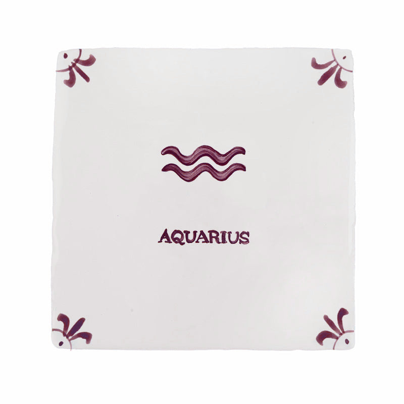 Aquarius Delft Tile