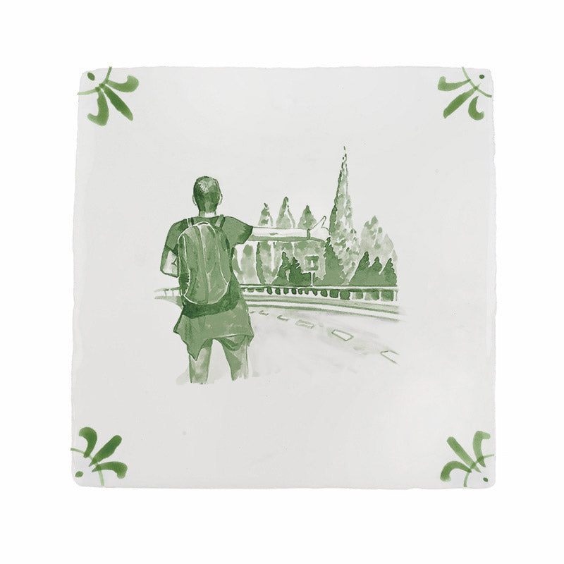 Hitch Hikers Delft Tile
