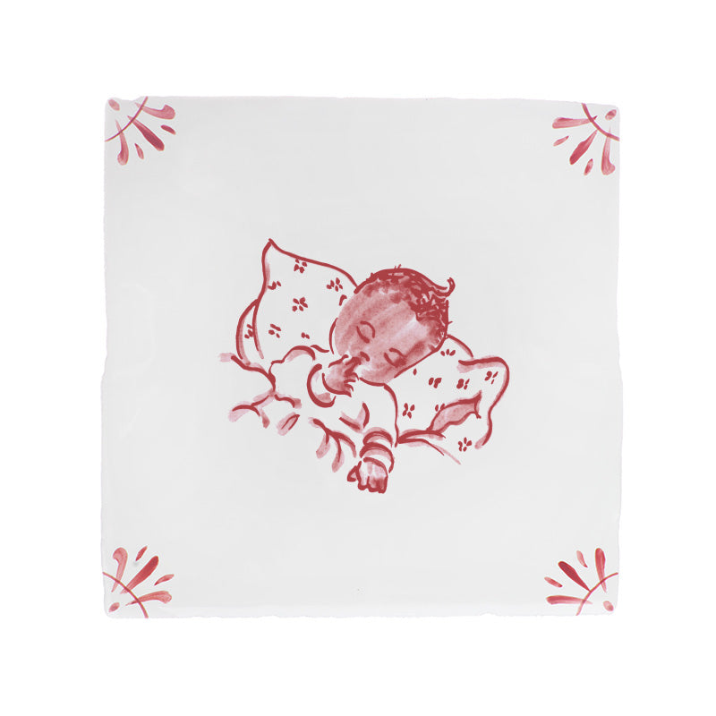 Sleeping Baby Delft Tile