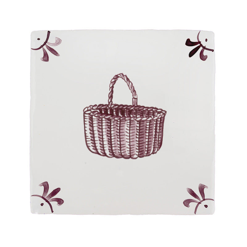 Wicker Basket Delft Tile