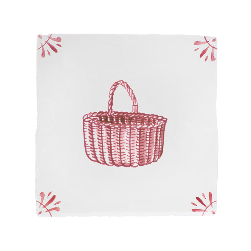 Wicker Basket Delft Tile