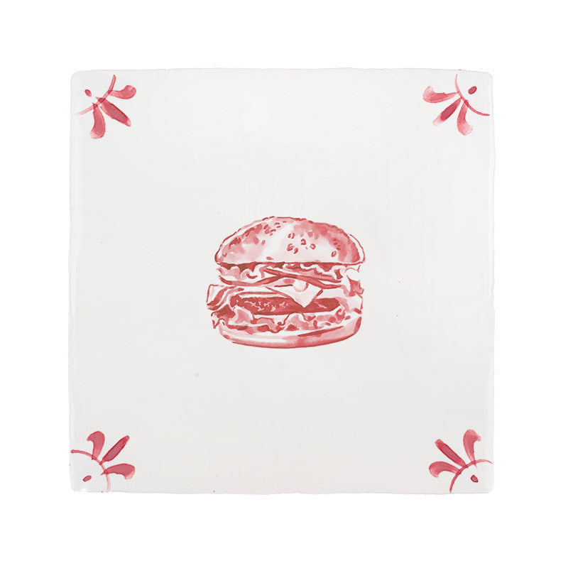 Burger Delft Tile