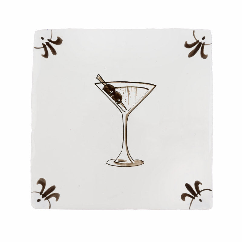 Extra Dirty Martini Delft Tile