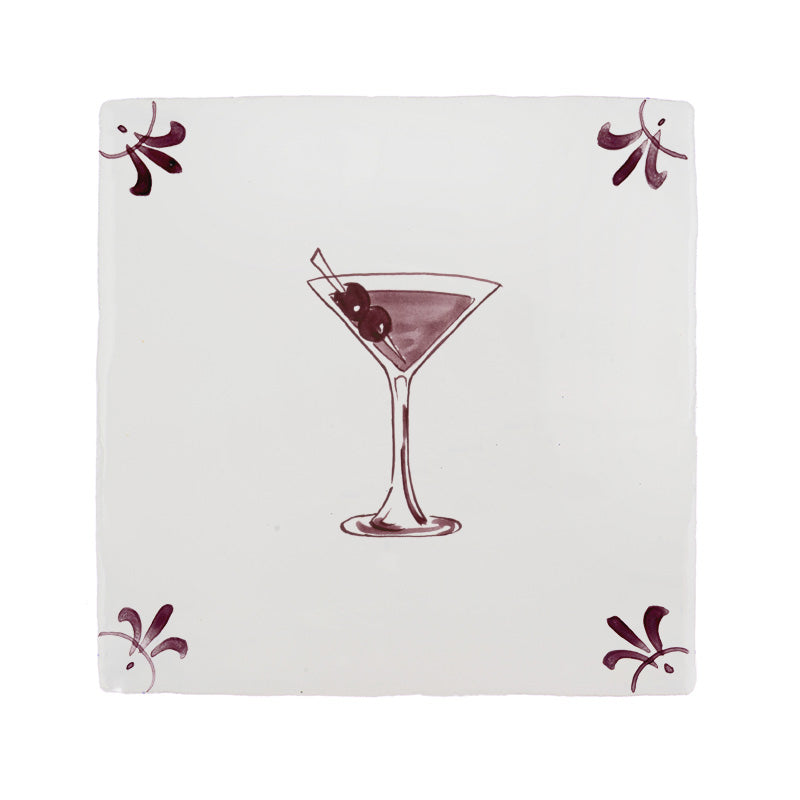 Extra Dirty Martini Delft Tile