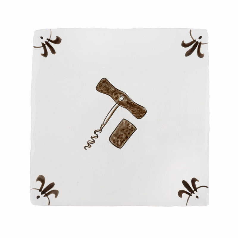 Cork Screw Delft Tile