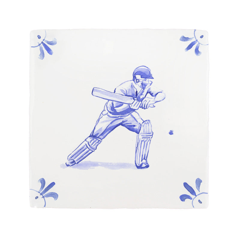 Cricketer Delft Tile