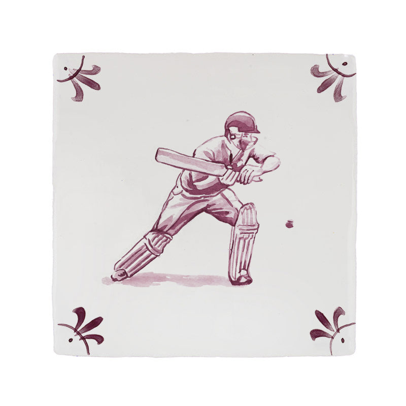 Cricketer Delft Tile