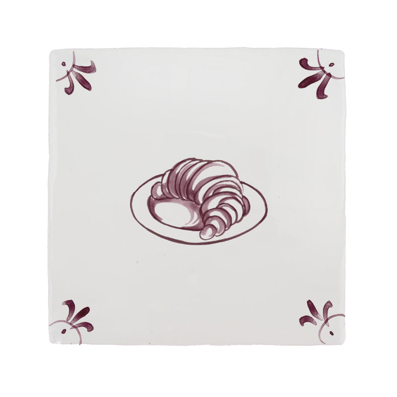 Croissant Delft Tile