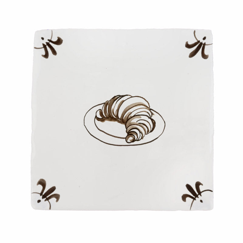 Croissant Delft Tile