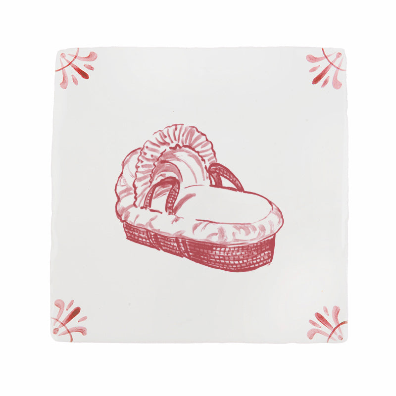 Moses Basket Delft Tile