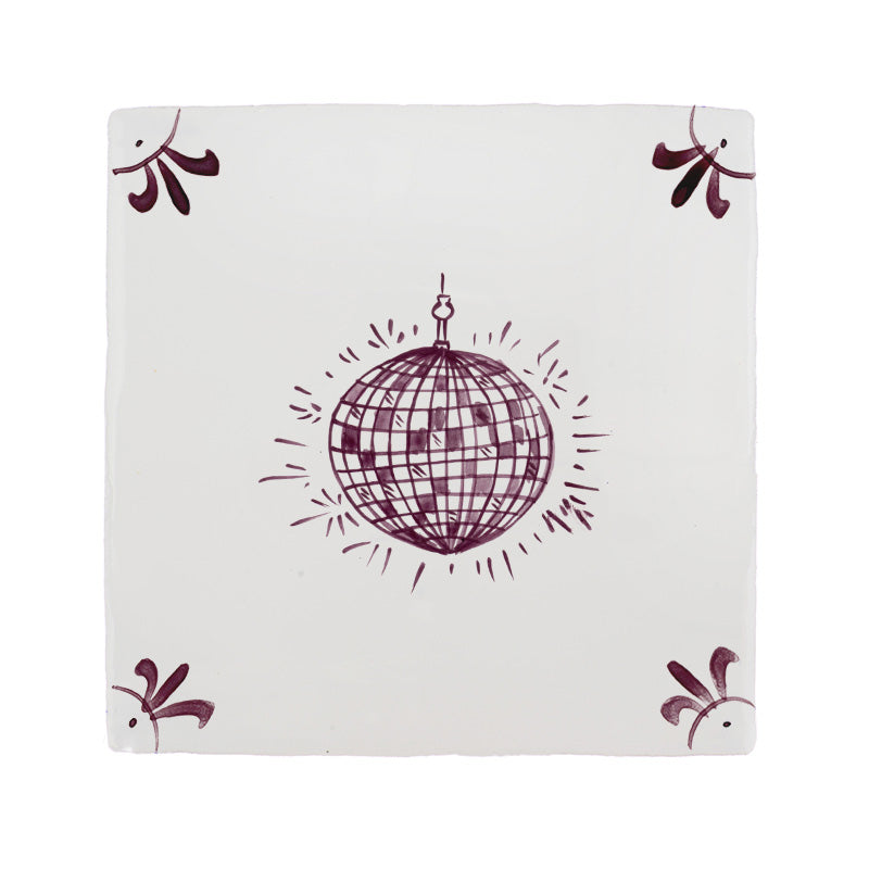 Disco Ball Delft Tile