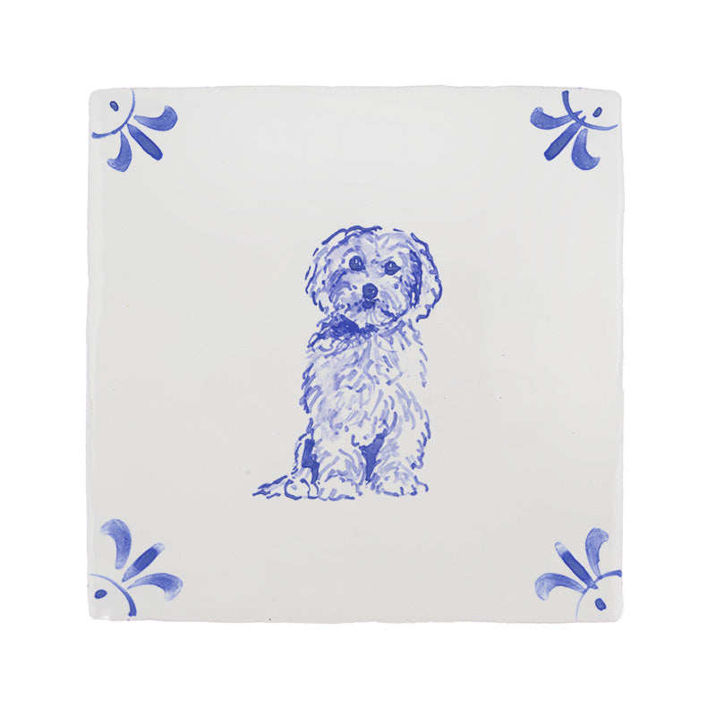 Dog Delft Tile