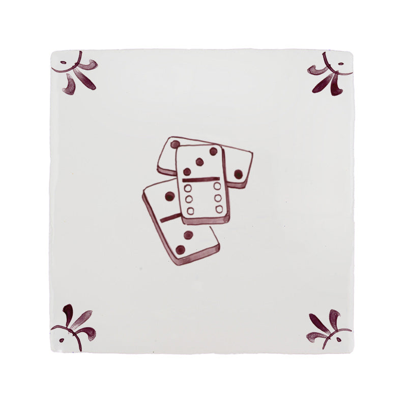 Dominoes Delft Tile