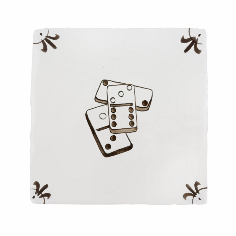 Dominoes Delft Tile