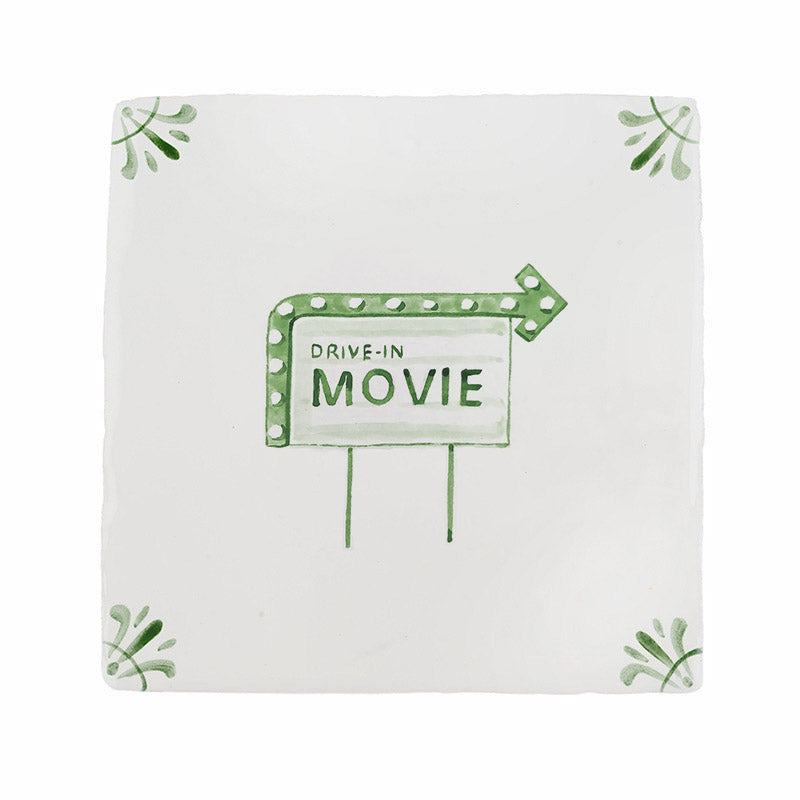 Drive In Movie Delft Tile