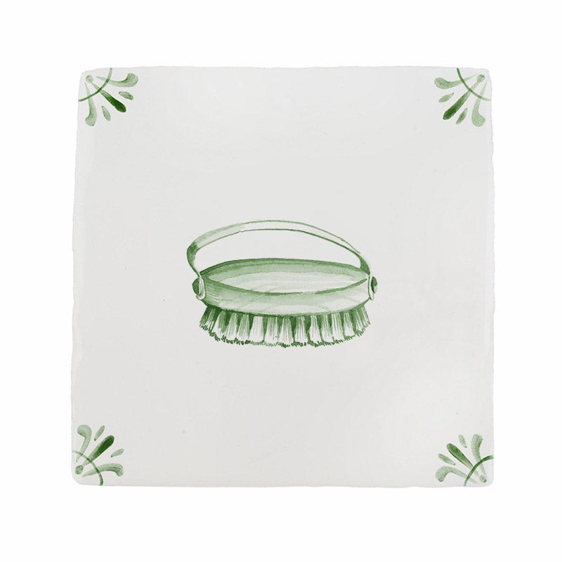 Dry Brush Delft Tile
