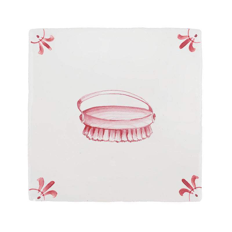 Dry Brush Delft Tile